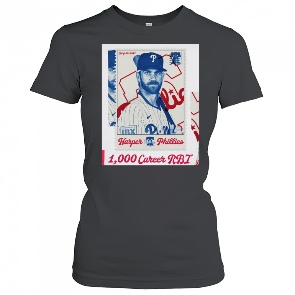 Philadelphia Phillies Bryce Harper Career RBI No. 1,000 Ring The Bell Poster t-shirt Women's T-shirt
