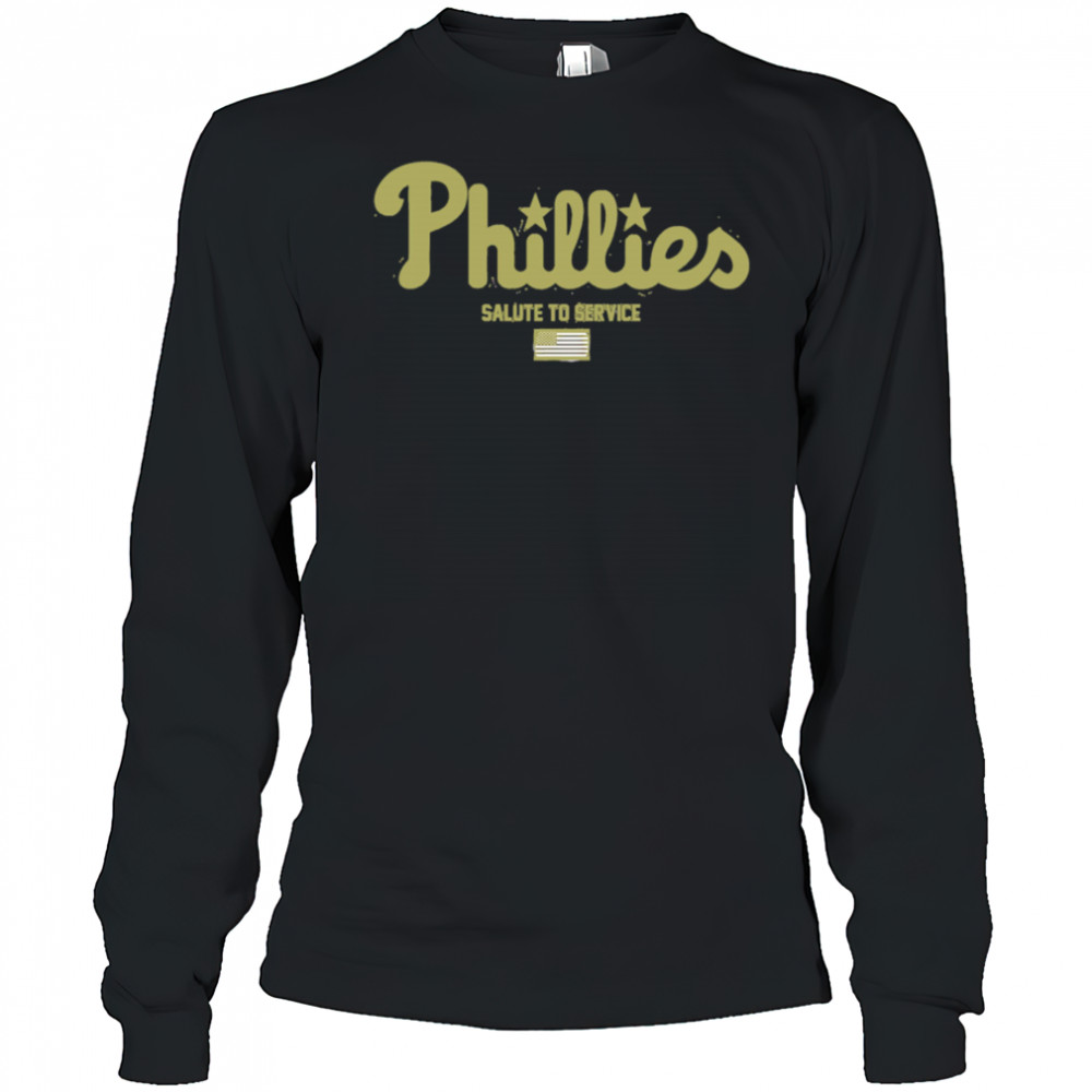 Philadelphia Phillies Salute to service flag Army Camo shirt Long Sleeved
