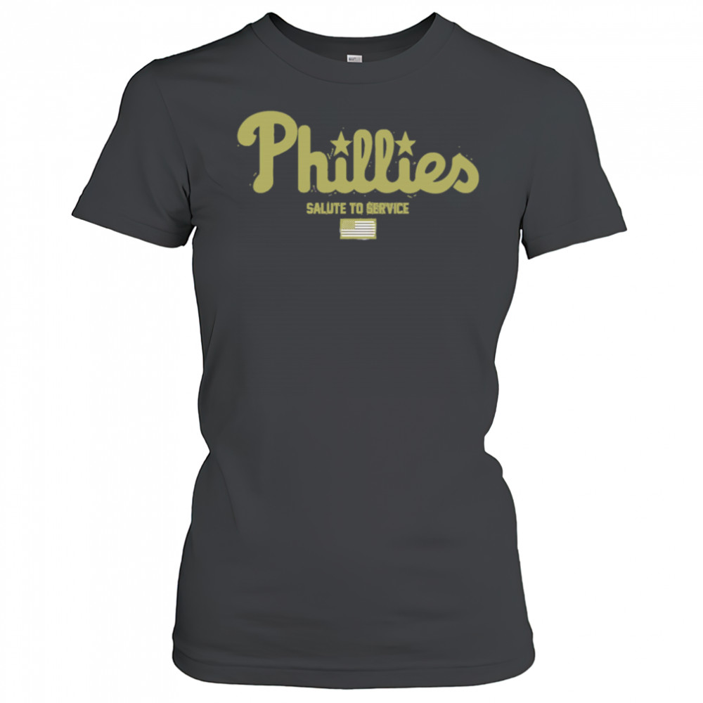 Philadelphia Phillies Salute to service flag Army Camo shirt Women's T-shirt