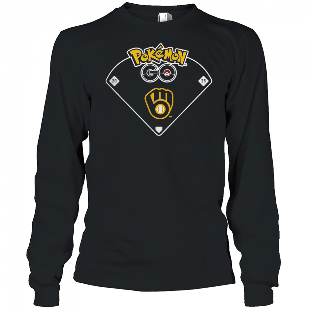 Pokemon Go MLB Milwaukee Brewers T-Shirt Long Sleeved