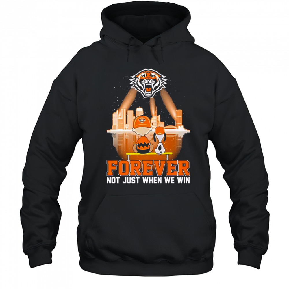 Snoopy And Charlie Brown Wests Tigers The Peanuts Forever Not Just When We Win T-Shirt Hoodie