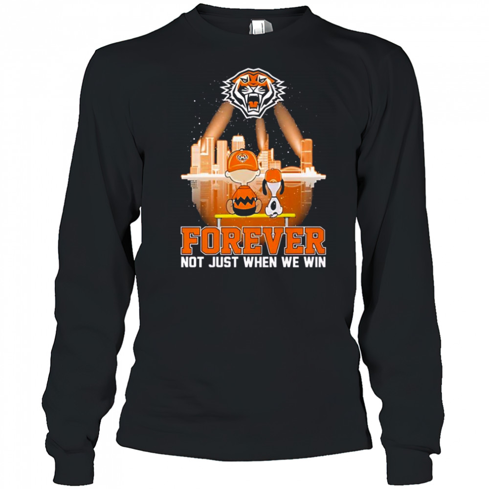 Snoopy And Charlie Brown Wests Tigers The Peanuts Forever Not Just When We Win T-Shirt Long Sleeved