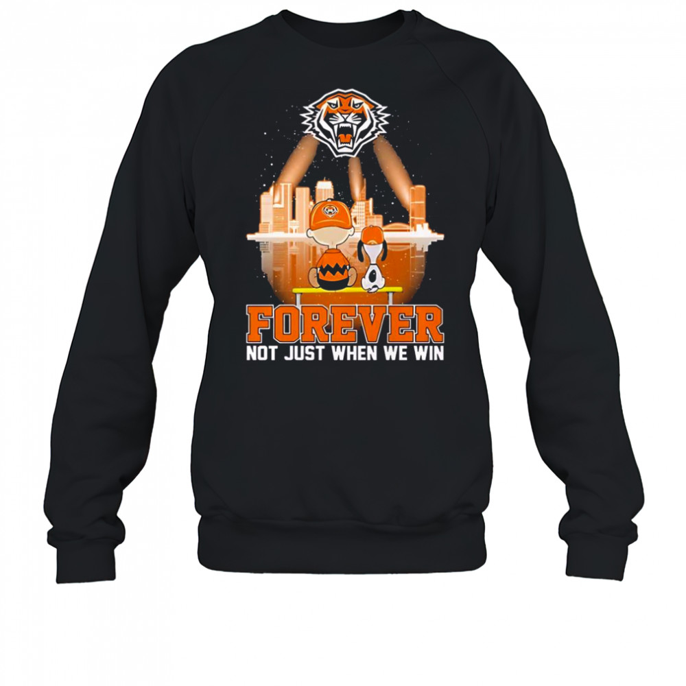 Snoopy And Charlie Brown Wests Tigers The Peanuts Forever Not Just When We Win T-Shirt Sweatshirt