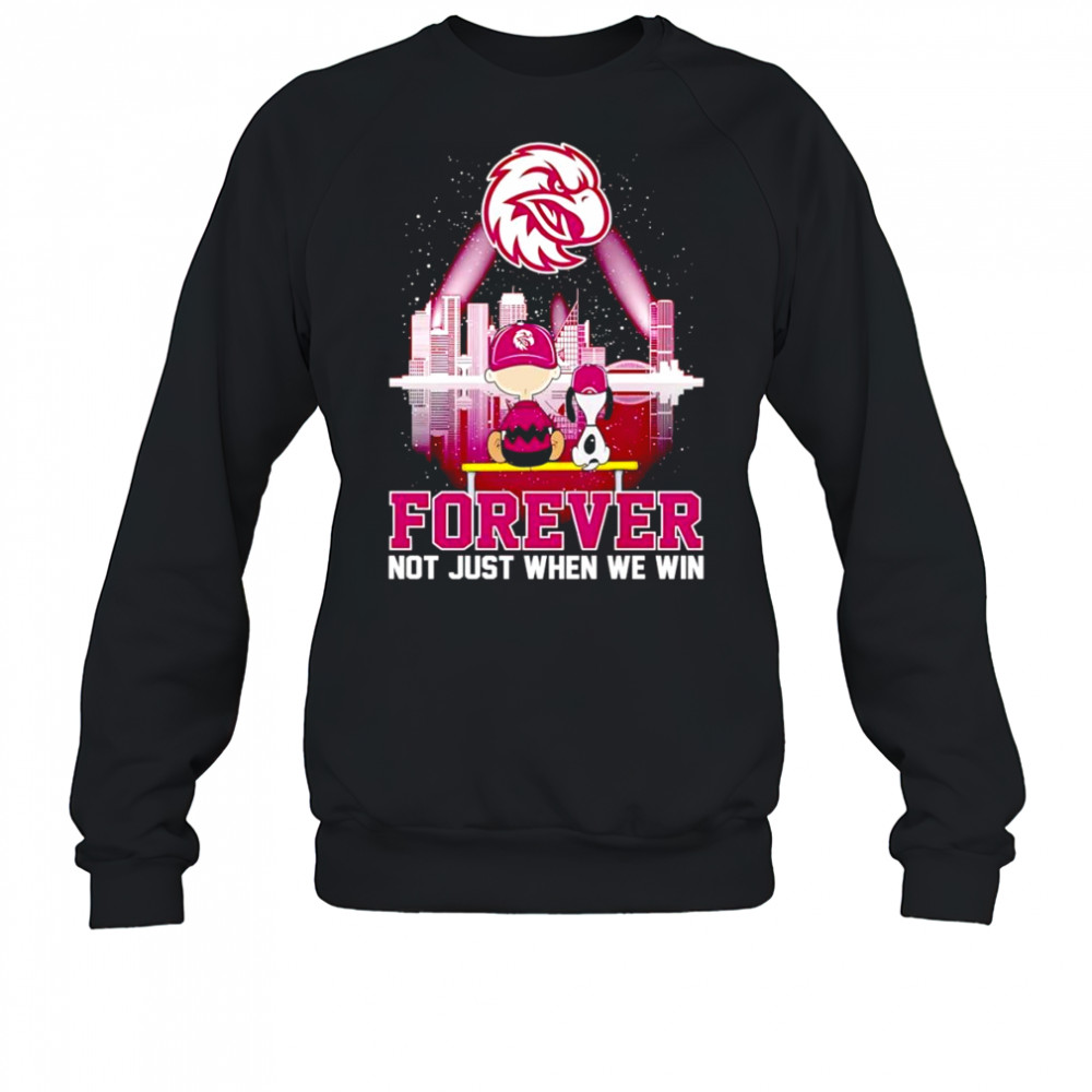 Snoopy and Charlie Manly Warringah Sea Eagles forever not just when we win shirt Sweatshirt