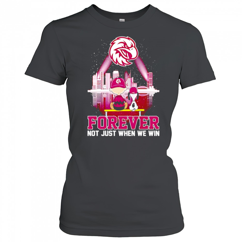 Snoopy and Charlie Manly Warringah Sea Eagles forever not just when we win shirt Women's T-shirt