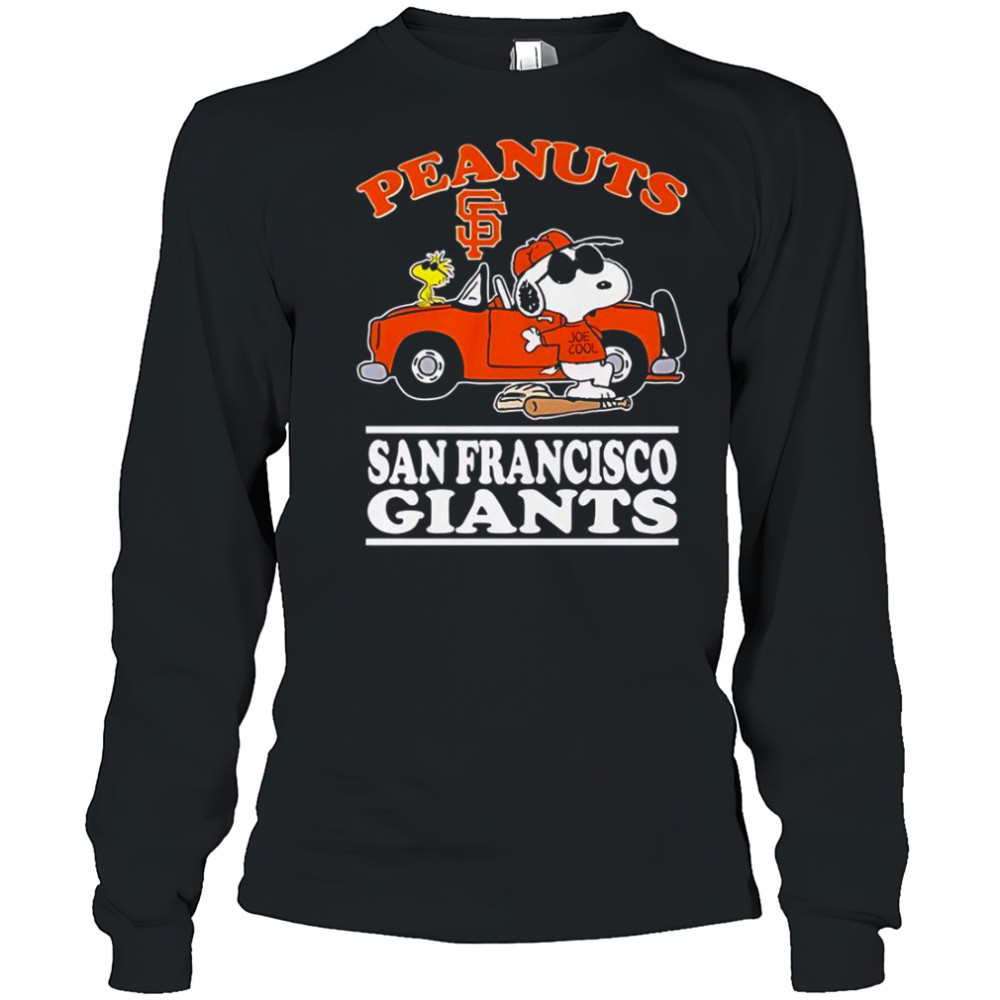Snoopy And Woodstock The Peanuts X San Francisco Giants Joe Cool T-Shirt Long Sleeved