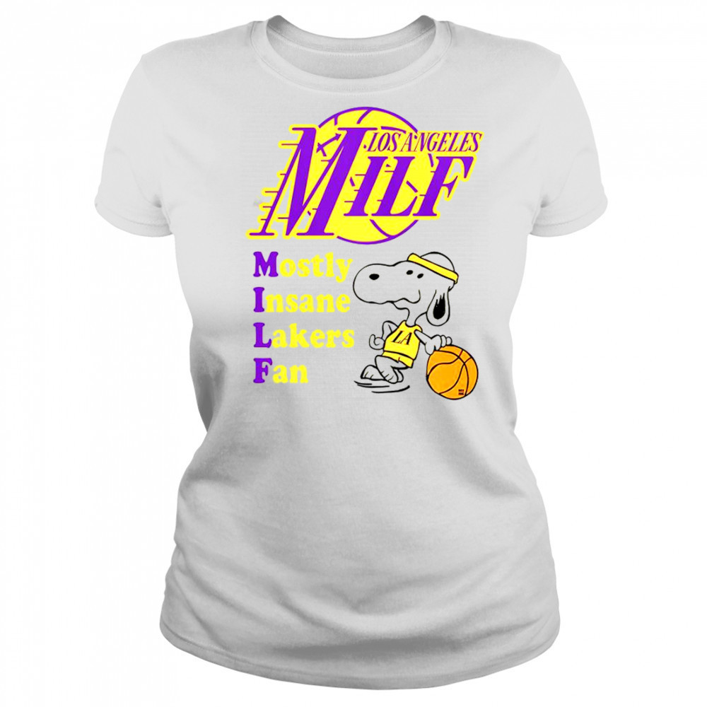 Snoopy LA Milf Mostly Insane Lakers Fan T-Shirt Women's T-shirt