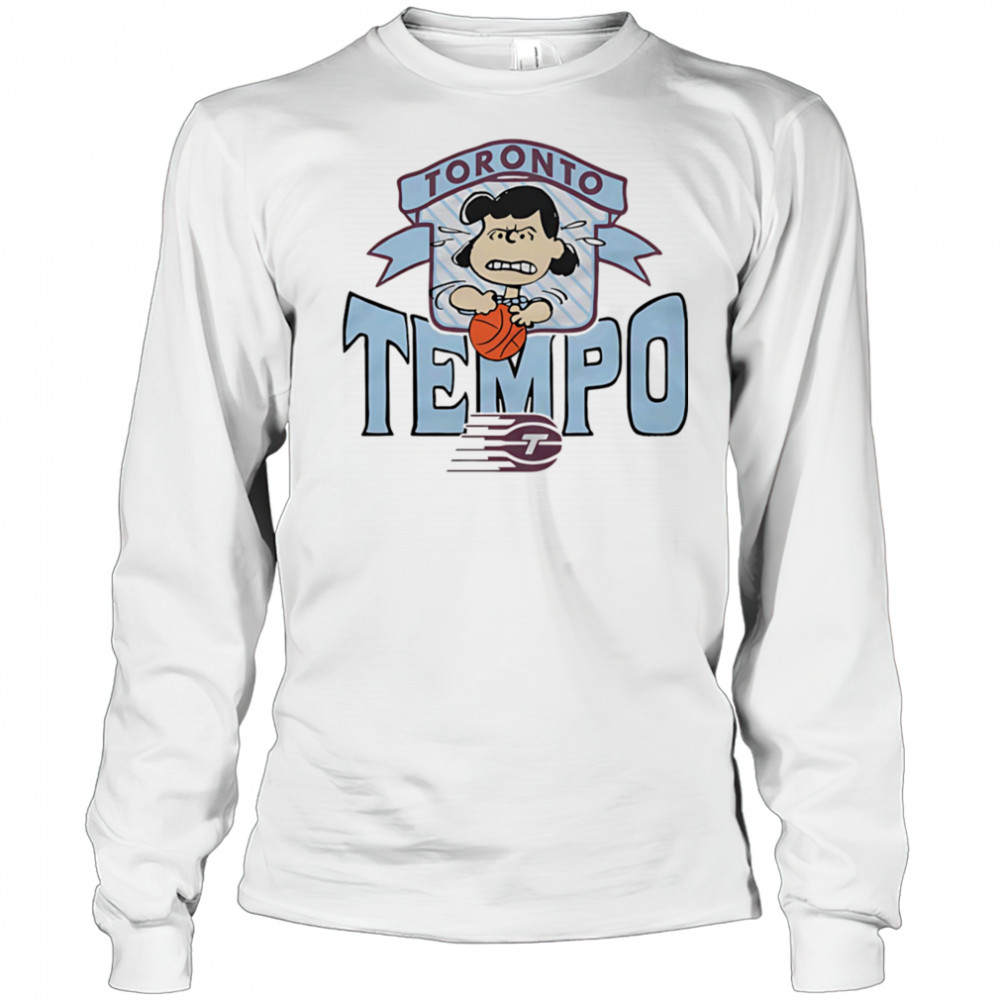 Snoopy Peanuts Lucy x Toronto Tempo basketball shirt Long Sleeved