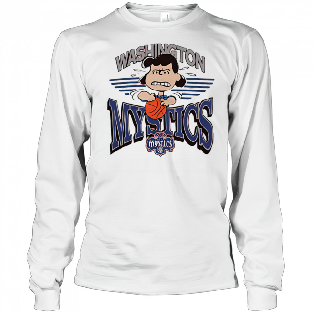 Snoopy Peanuts Lucy x Washington Mystics basketball shirt Long Sleeved