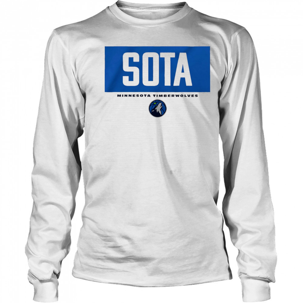 Sota Minnesota Timberwolves NBA Basketball logo shirt Long Sleeved