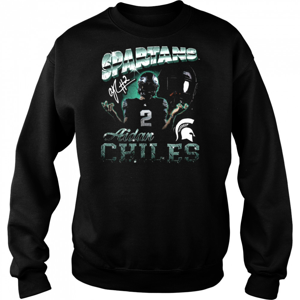 Spartans Aidan Chiles #2 Football Player Graphic T Shirt Hoodie