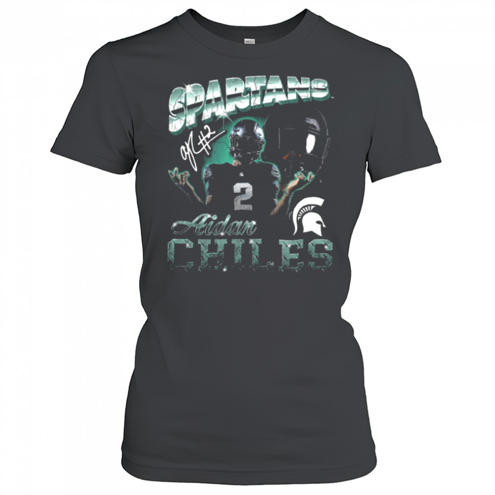 Spartans Aidan Chiles #2 Football Player Graphic T Shirt Women's T-shirt