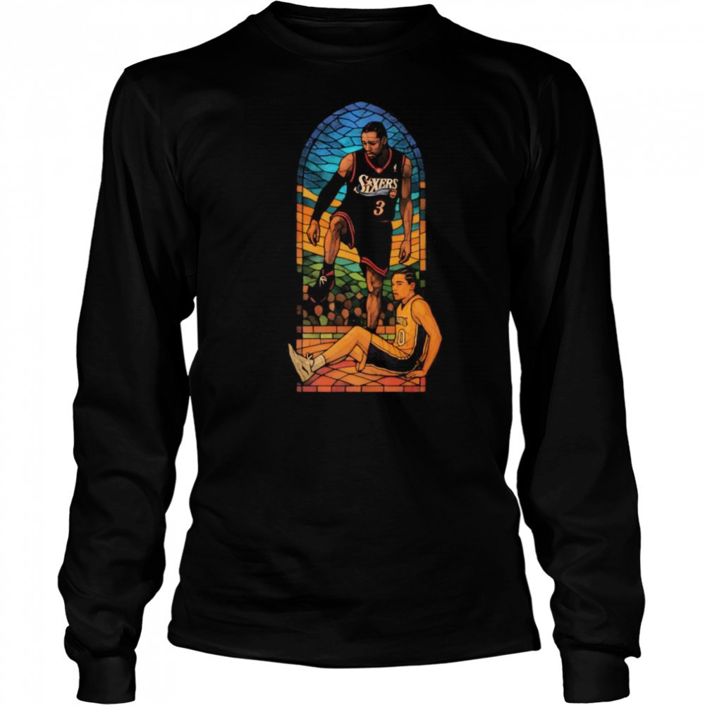 Stained glass Allen Iverson shirt Long Sleeved