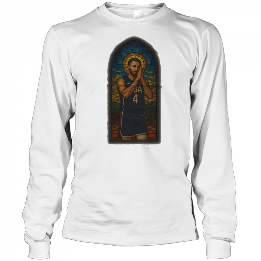Stained glass Stephen Curry shirt Long Sleeved