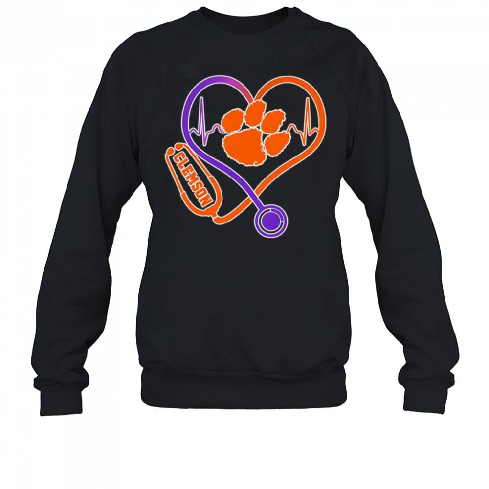 Stethoscope heart Clemson Tigers shirt Sweatshirt