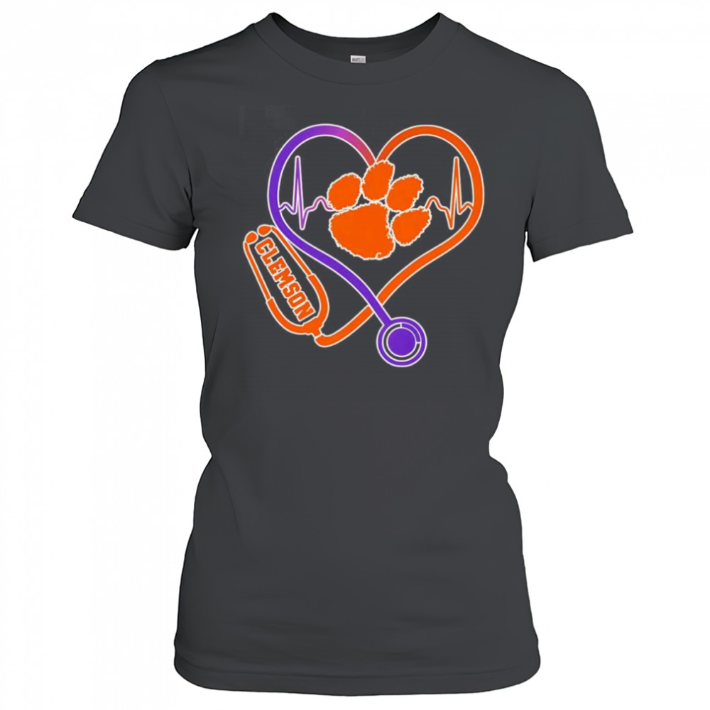 Stethoscope heart Clemson Tigers shirt Women's T-shirt
