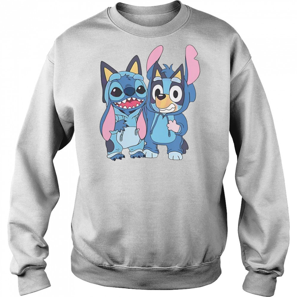 Stitch And Bluey Bluey Costume T-Shirt Hoodie