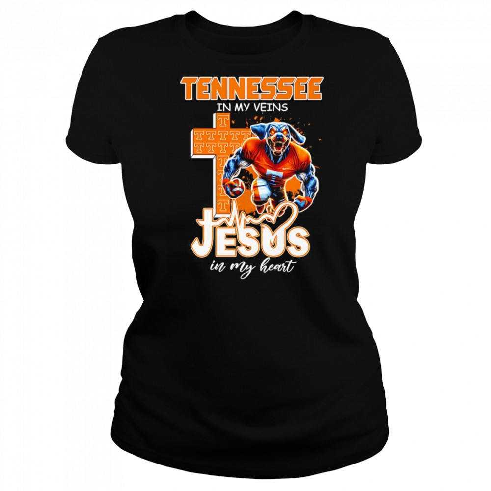 Tennessee in my veins Jesus in my heart mascot shirt Women's T-shirt