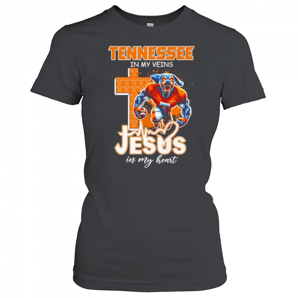 Tennessee in my veins Jesus in my heart mascot shirt Women's T-shirt