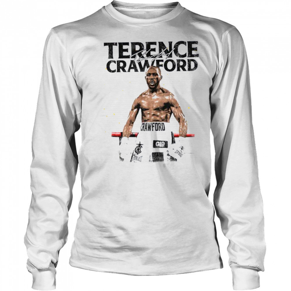 Terence Crawford Champion 41 0 Boxing T Shirt Long Sleeved
