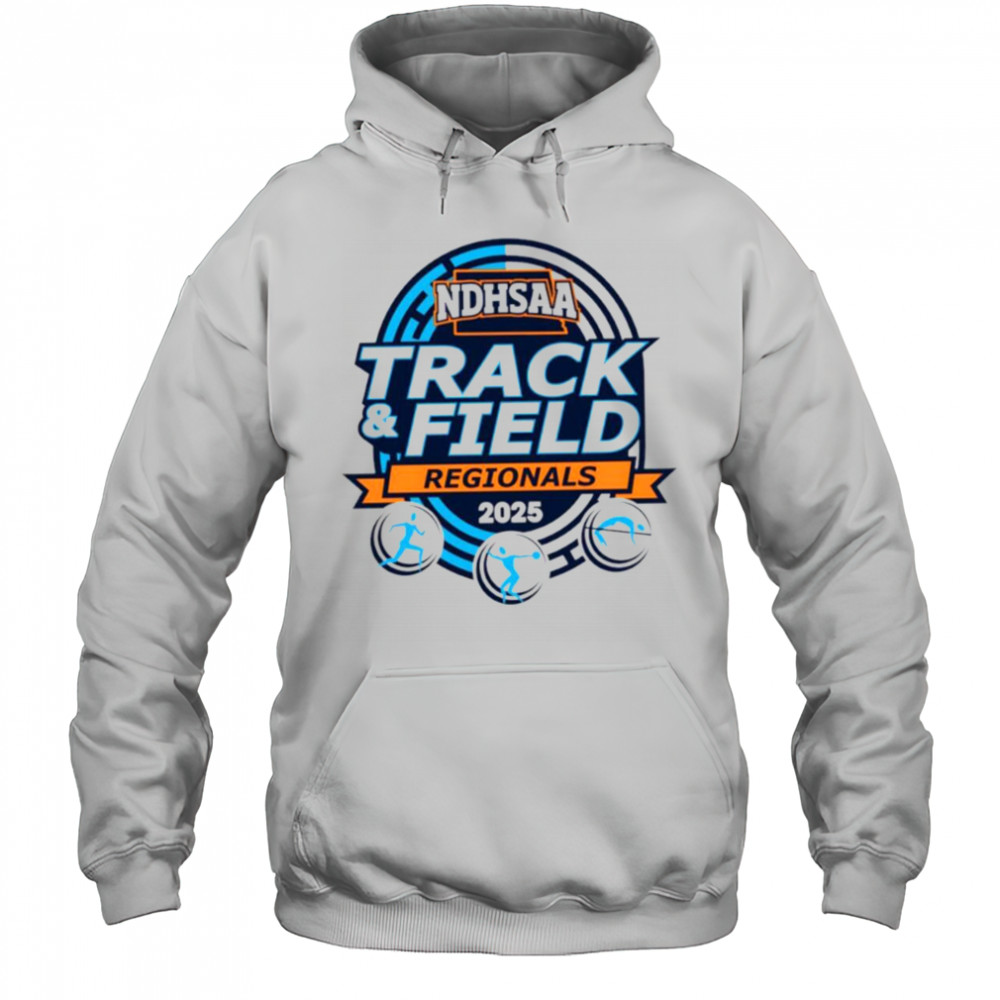 The 2025 NDHSAA Class B Southwest Region Track & Field logo shirt Hoodie