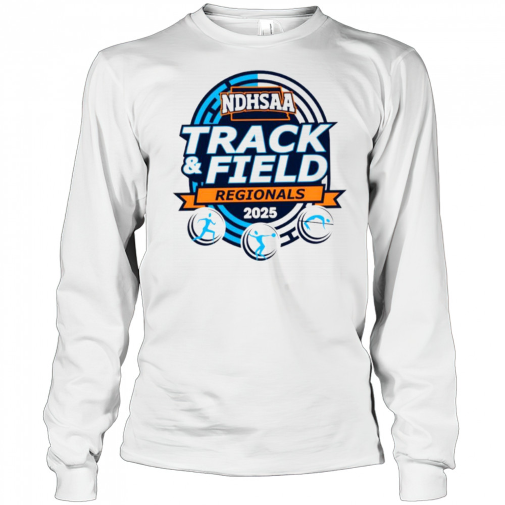 The 2025 NDHSAA Class B Southwest Region Track & Field logo shirt Long Sleeved