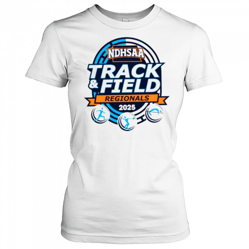 The 2025 NDHSAA Class B Southwest Region Track & Field logo shirt Women's T-shirt