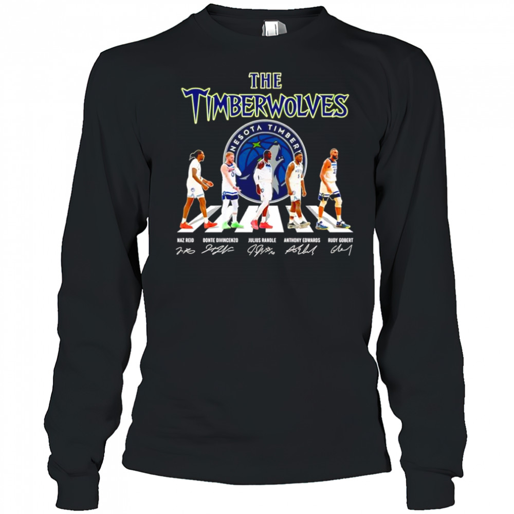 The Timberwolves Abbey Road Naz Reid Donte Divincenzo Julius Randle signature shirt Long Sleeved