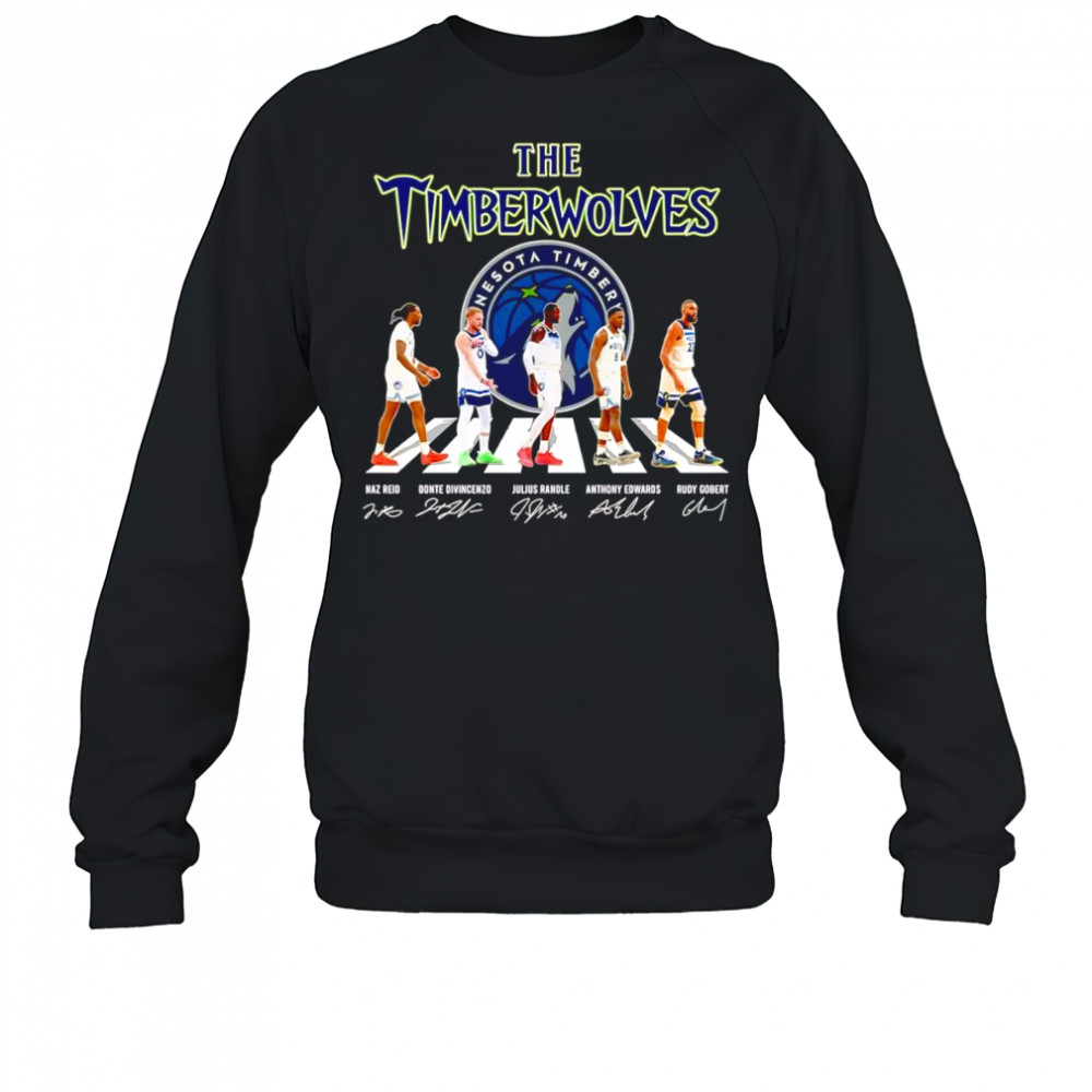 The Timberwolves Abbey Road Naz Reid Donte Divincenzo Julius Randle signature shirt Sweatshirt