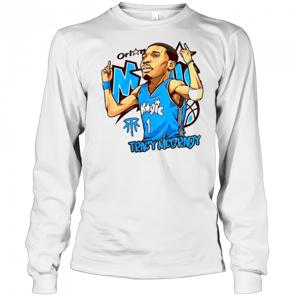 Tracy McGrady 1 Orlando Magic Basketball NBA cartoon shirt Long Sleeved
