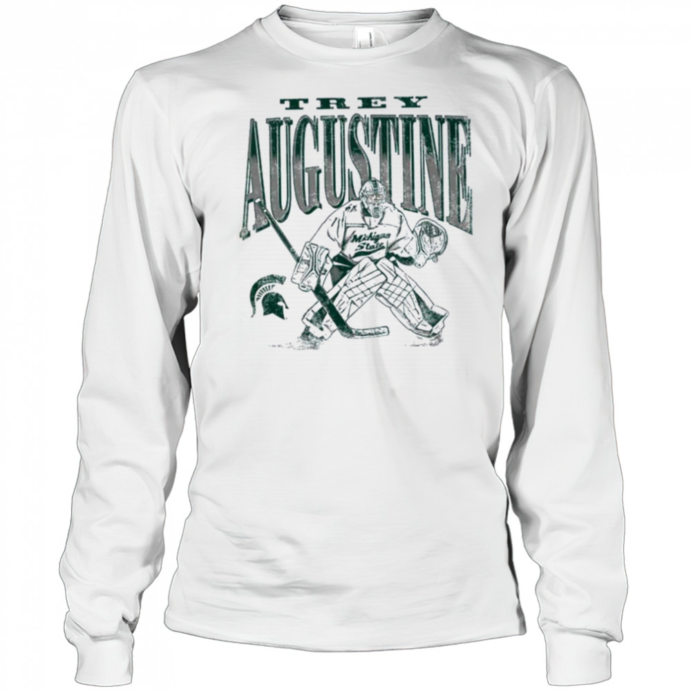 Trey Augustine Michigan State Spartans Hockey Goalie T Shirt Long Sleeved