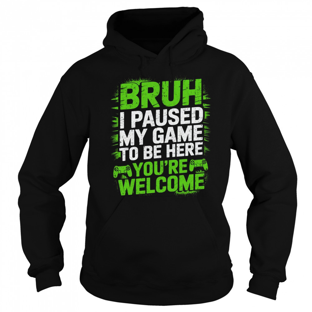 Video Gamer Bruh I Paused My Game Teen Boys Gaming shirt Sweatshirt