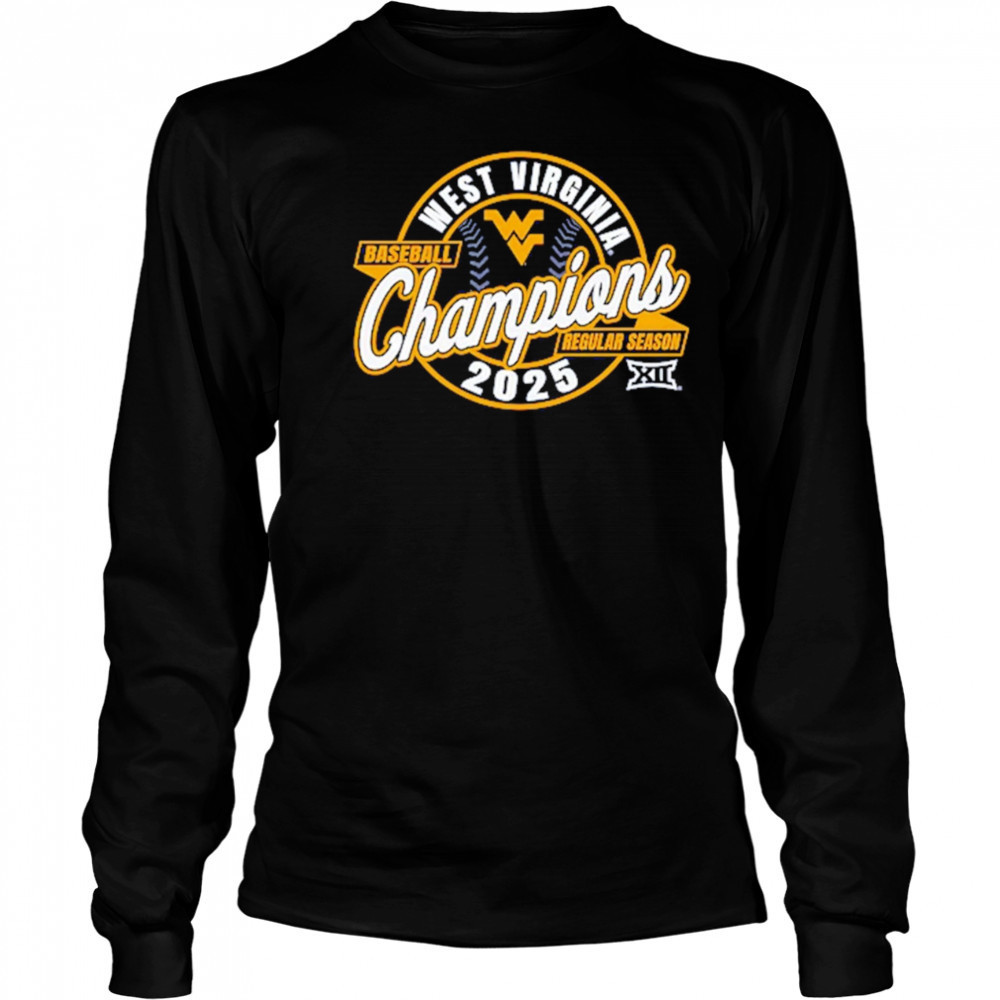 West Virginia Mountaineers 2025 Big 12 Baseball Regular Season Champions shirt Long Sleeved
