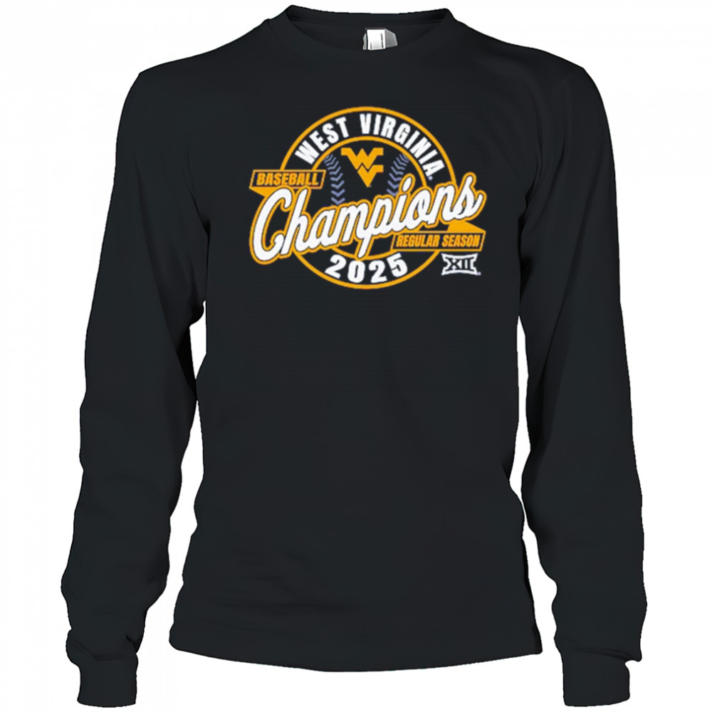 West Virginia Mountaineers 2025 Big 12 Baseball Regular Season Champions shirt Long Sleeved