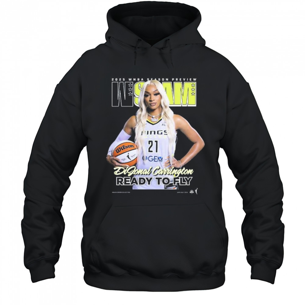 WSLAM Dallas Wings DiJonai Carrington 2025 WNBA Season Preview Ready To Fly t-shirt Hoodie