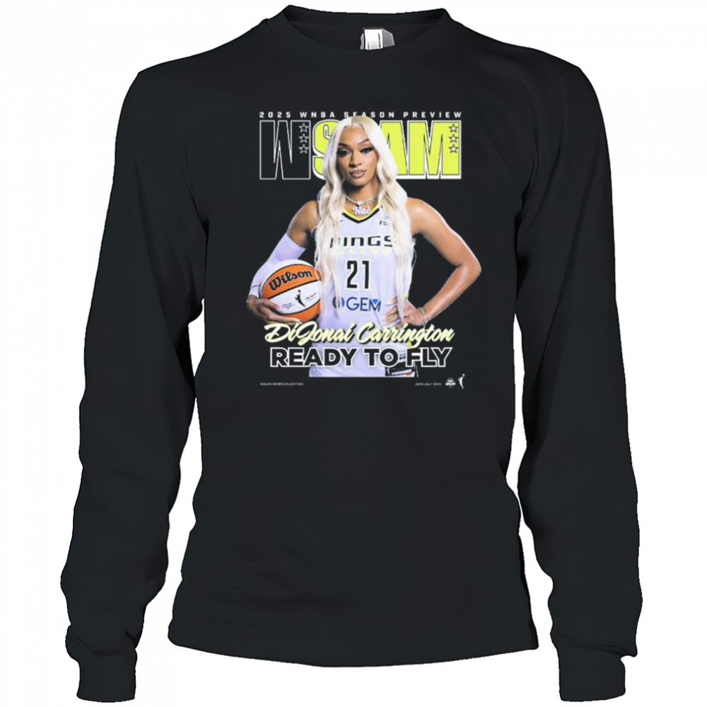 WSLAM Dallas Wings DiJonai Carrington 2025 WNBA Season Preview Ready To Fly t-shirt Long Sleeved