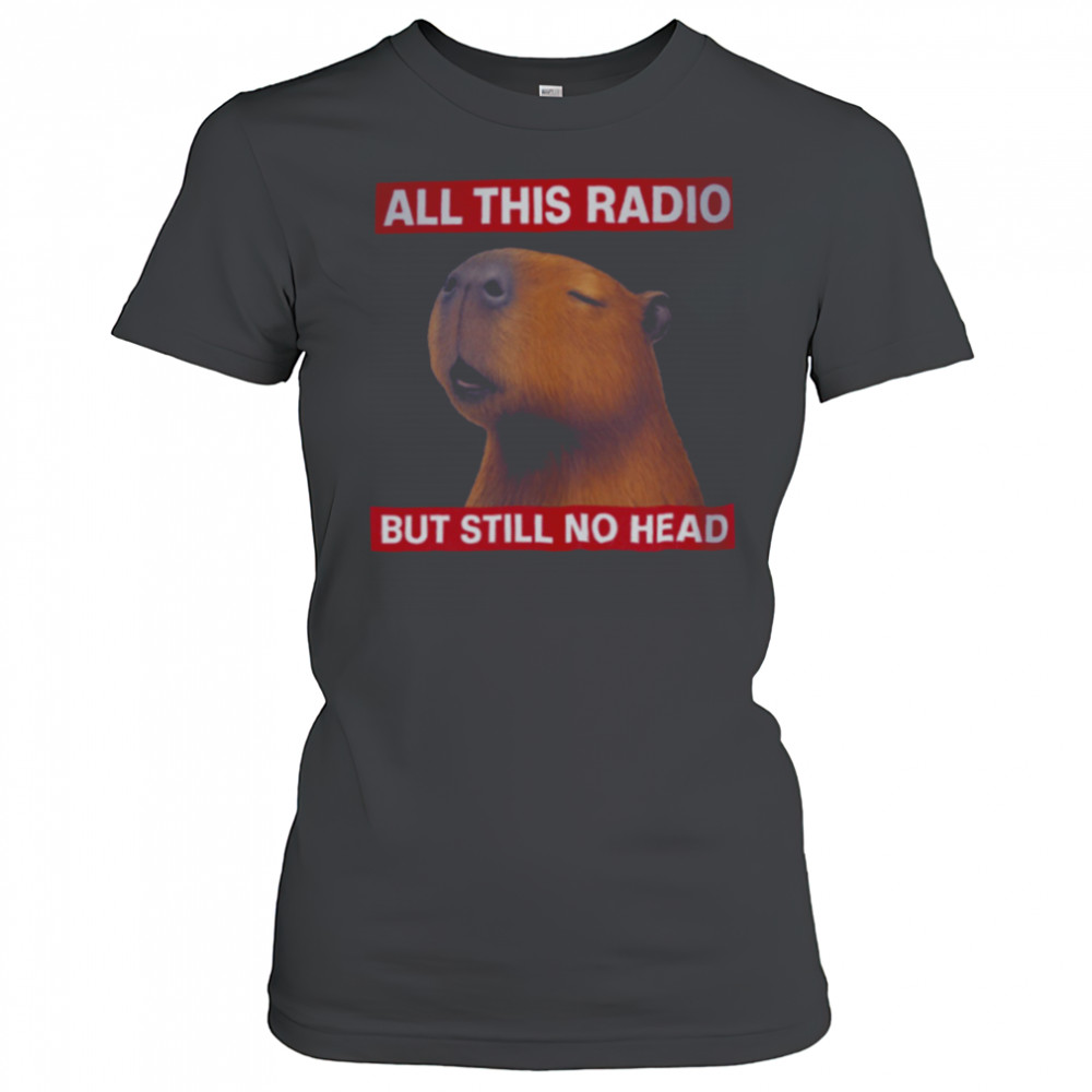 All This Radio But Still No Head Capybara Parody T Shirt Women's T-shirt