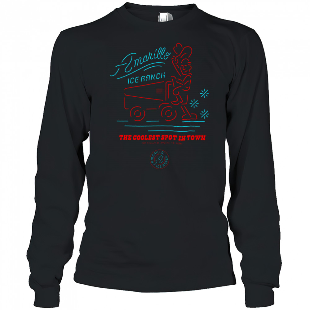 Amarillo Texas Tee Ice Ranch Vintage Style T Shirt Long Sleeved