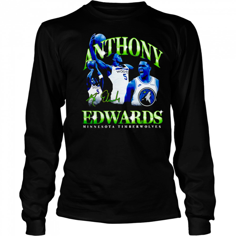 Anthony Edwards Minnesota Timberwolves player shirt Long Sleeved
