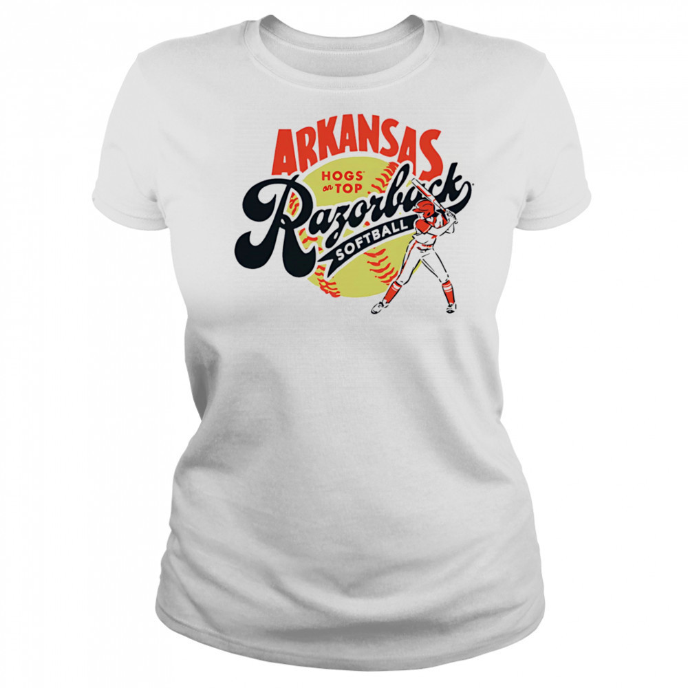 Arkansas Razorbacks Softball Hogs on top shirt Women's T-shirt