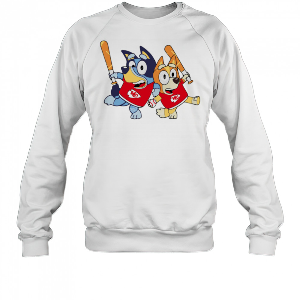 Bluey Kansas City Chiefs Bluey Family Baseball shirt Sweatshirt