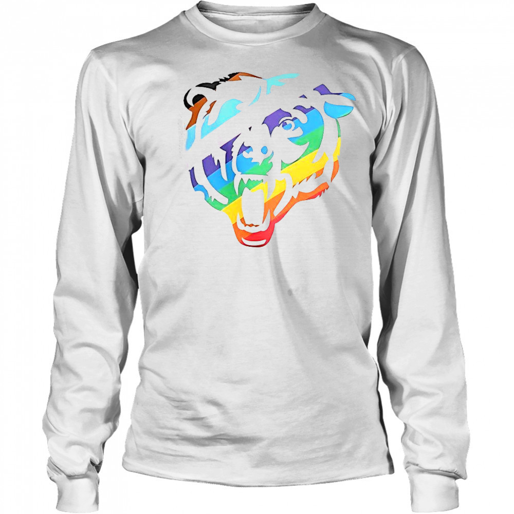 Chicago Bears Logo Pride T-Shirt Long Sleeved