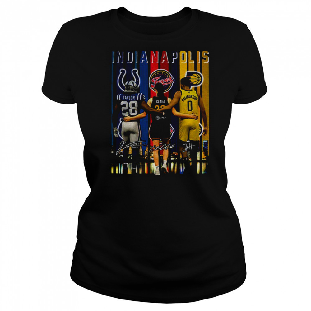 Clark Taylor Haliburton Indianapolis Sports Team players signature shirt Women's T-shirt