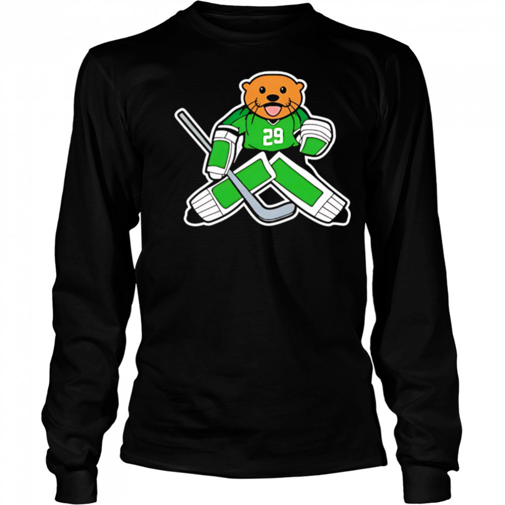 Dallas Stars weasel 29 funny cartoon hockey shirt Long Sleeved