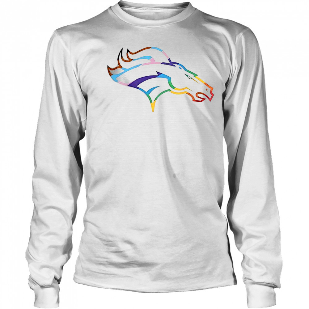 Denver Broncos Logo Pride T-Shirt Long Sleeved