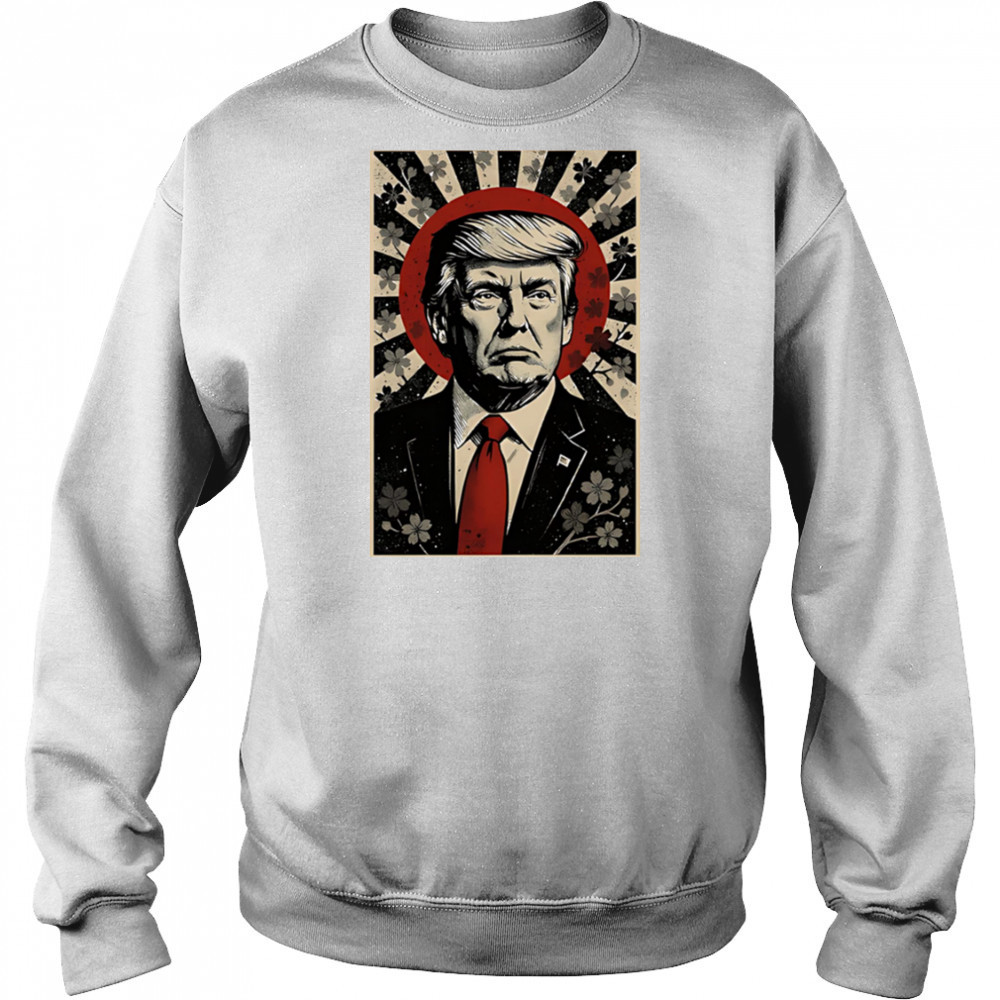 Donald Trump Rising Sun Power Cherry Blossom Propaganda shirt Hoodie