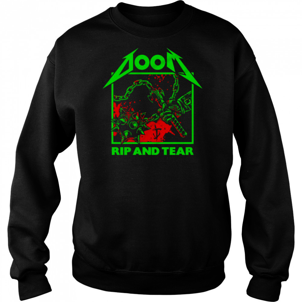 Doom rip and tear slay em all shirt Hoodie
