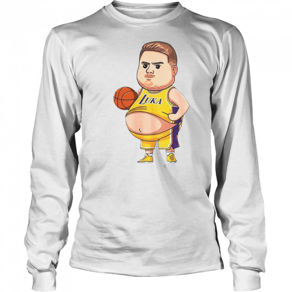 Fat Luka Doncic Los Angeles Lakers NBA Basketball Funny shirt Long Sleeved