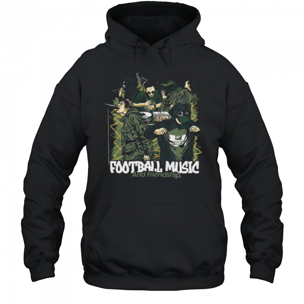 Football Music and Friendship Graphic T Shirt Hoodie