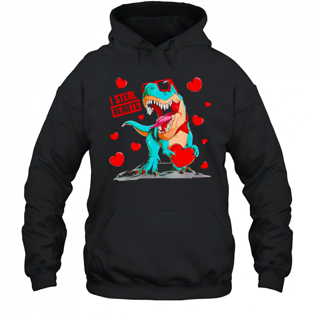 Gildan Love’S Day Dino I Steal Hearts shirt Hoodie